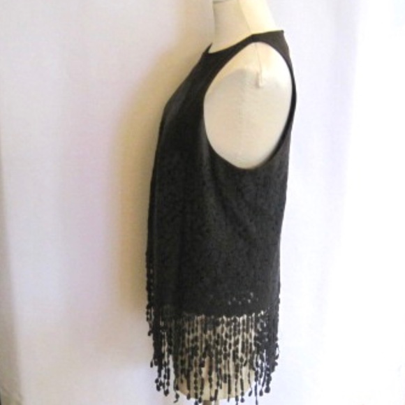 ALYSI Faux Leather/Knit Shell Top - Picture 3 of 11